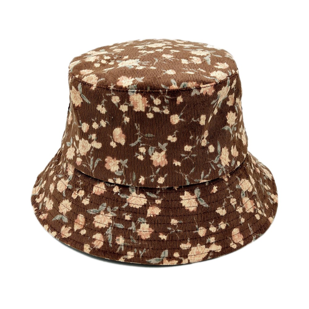 Floral Do Everything In Love Bucket Hat - One Size Fits Most - 100% Polyester - Adjustable Drawstring Hat view 2