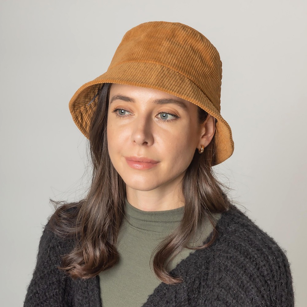 Do Everything In Love Corduroy Bucket Hat - One Size Fits Most - Adjustable Drawstring / Lined Bucket Hat - 100% Polyester view 4