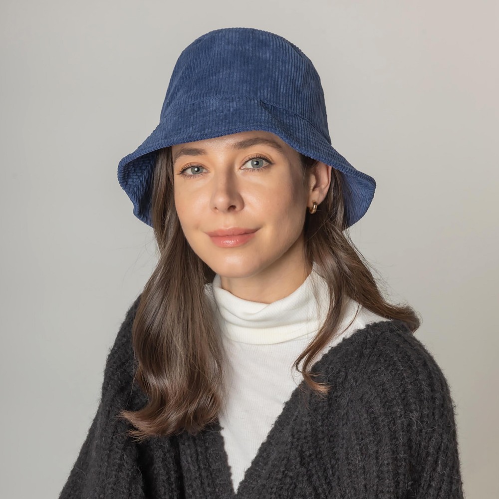 Do Everything In Love Corduroy Bucket Hat - One Size Fits Most - Adjustable Drawstring / Lined Bucket Hat - 100% Polyester view 2