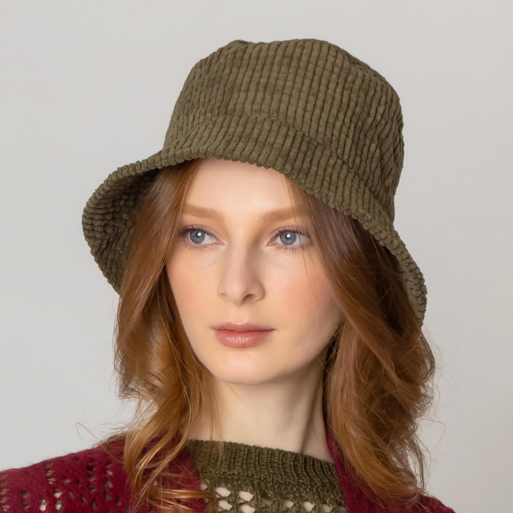 Corduroy Bucket Hat. - Adjustable Drawstring Inside Hat - One Size Fits Most - 100% Polyester view 4