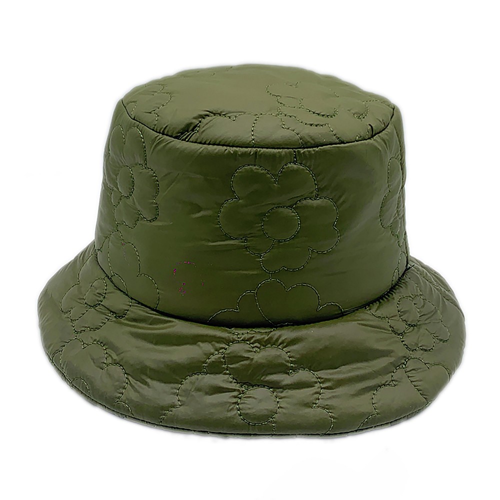 Do Everything In Love Puffy Flower Stitched Bucket Hat - One Size Fits Most - 100% Polyester - Adjustable Drawstring /Lined view 6