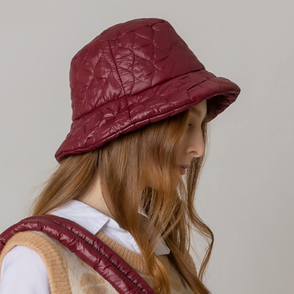 Do Everything In Love Quilted Bucket Hat - One Size Fits Most - 100% Polyester - Adjustable Drawstring view 4