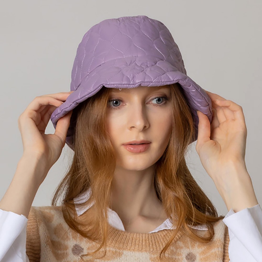 Do Everything In Love Quilted Bucket Hat - One Size Fits Most - 100% Polyester - Adjustable Drawstring view 6