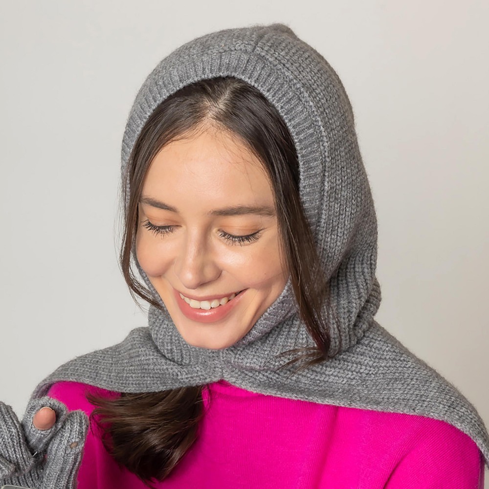 Soft Knit Removable Hood - One Size Fits Most - 100% Acrylique view 2