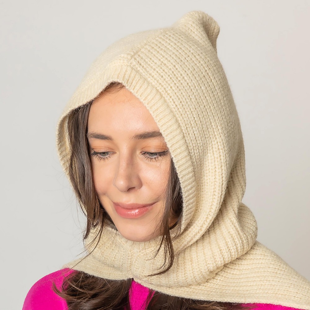 Soft Knit Removable Hood - One Size Fits Most - 100% Acrylique view 2