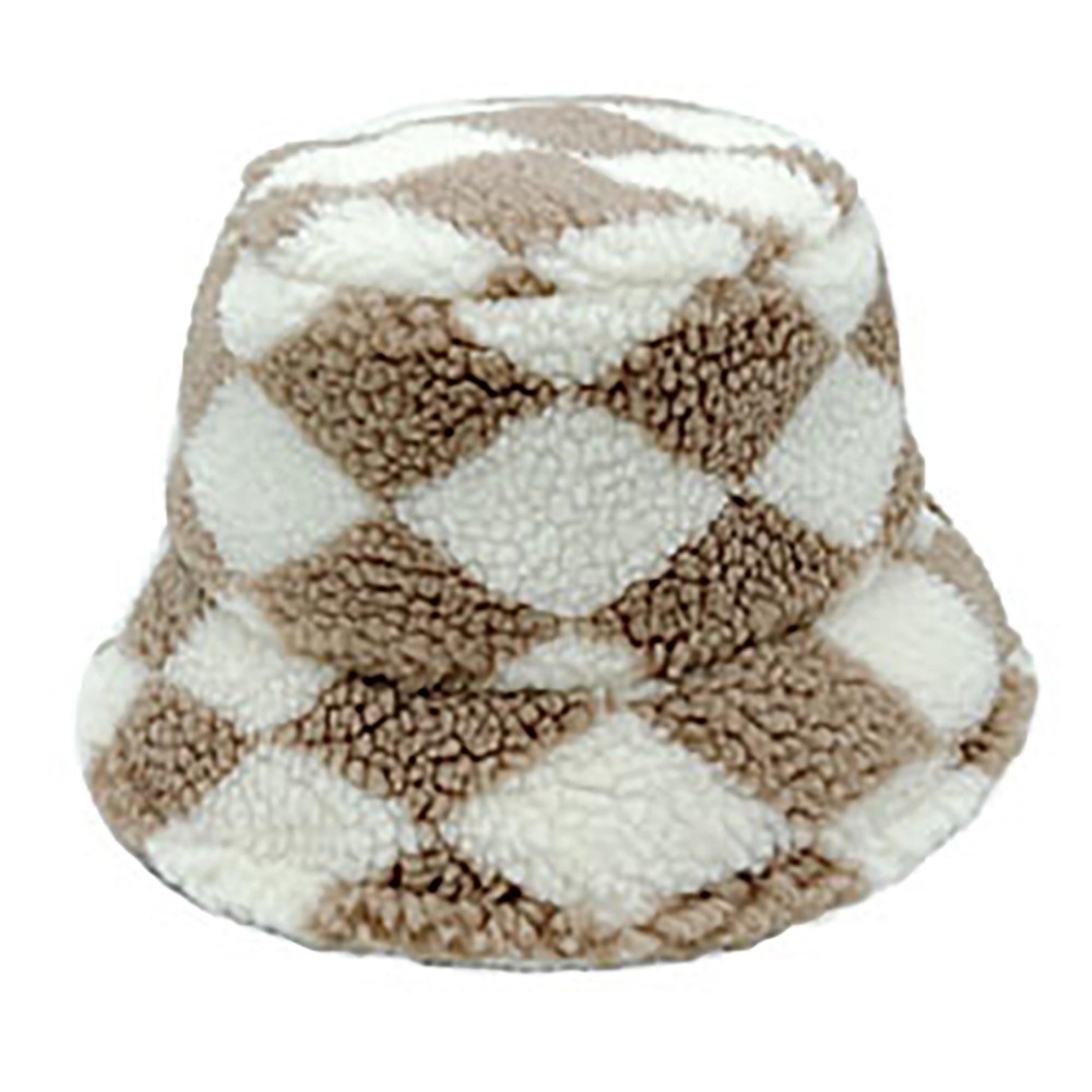 Do Everything In Love Diamond Sherpa Bucket Hat - One Size Fits Most - Lined/ Adjustable Drawstring - 100% Polyester view 2
