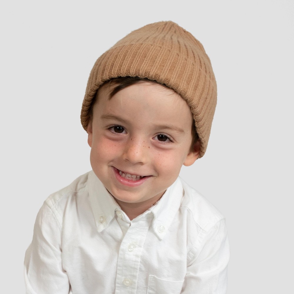 Kids Knit Beanie - 52% Viscose/ 29% Polyester/ 19% Nylon - S/M Fits 3-5 view 2