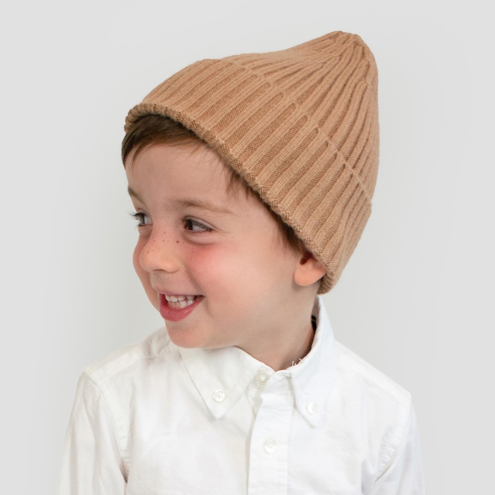 Kids Knit Beanie - 52% Viscose/ 29% Polyester/ 19% Nylon - S/M Fits 3-5 view 4