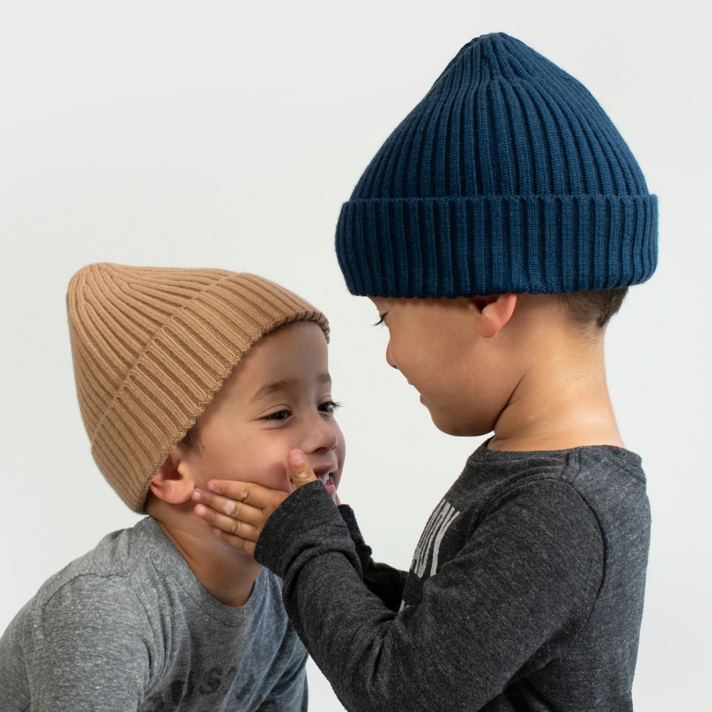Kids Knit Beanie - 52% Viscose/ 29% Polyester/ 19% Nylon - S/M Fits 3-5 view 6