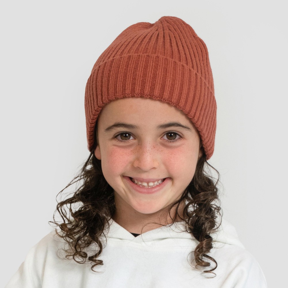 Kids Knit Beanie - 52% Viscose/ 29% Polyester/ 19% Nylon - M/L Fits 6-12 view 2