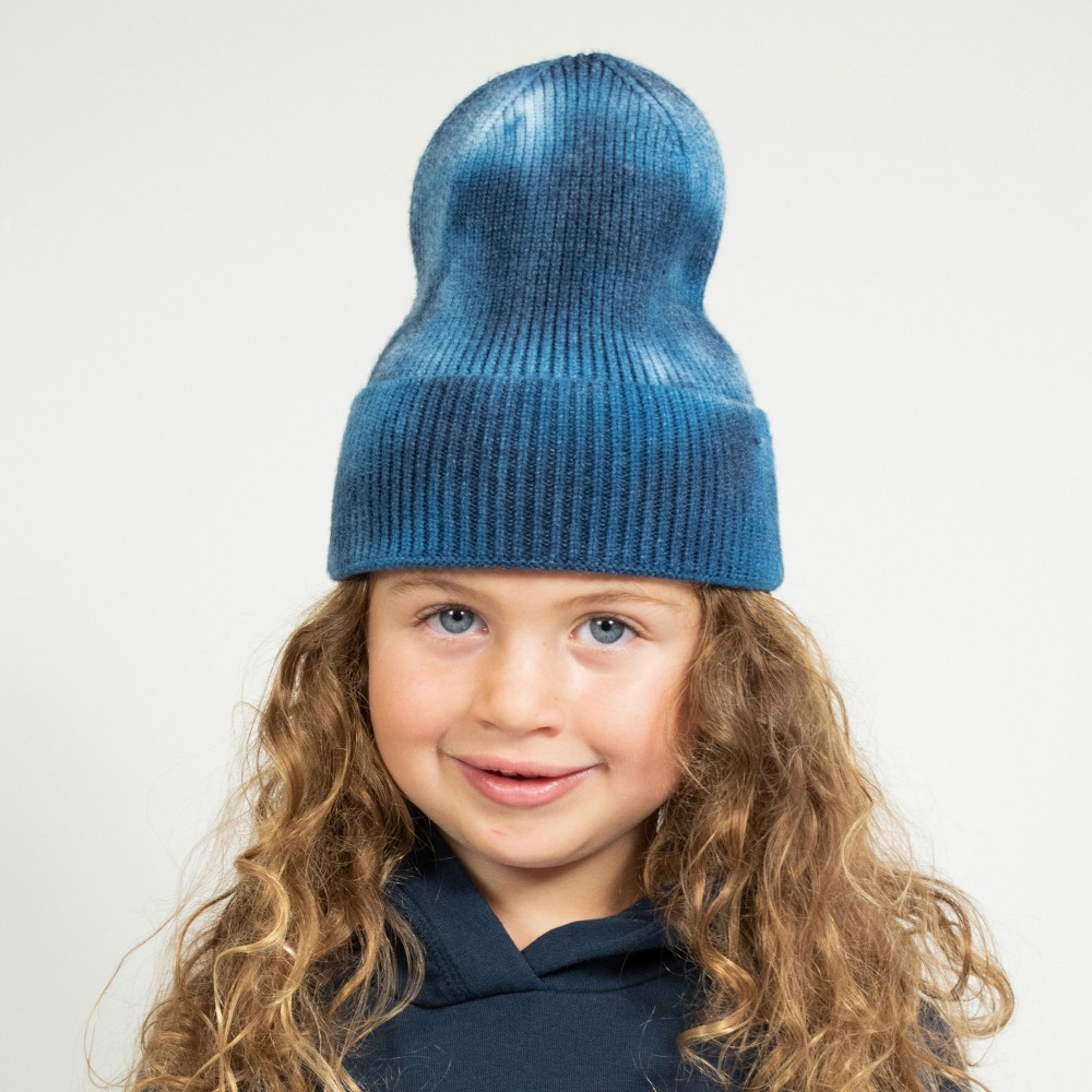 Kids Tie-Dye Beanie - 50% Viscose/ 28% Polyester/ 22% Nylon - S/M Fits 3-6 - M/L Fits 6-12 view 2