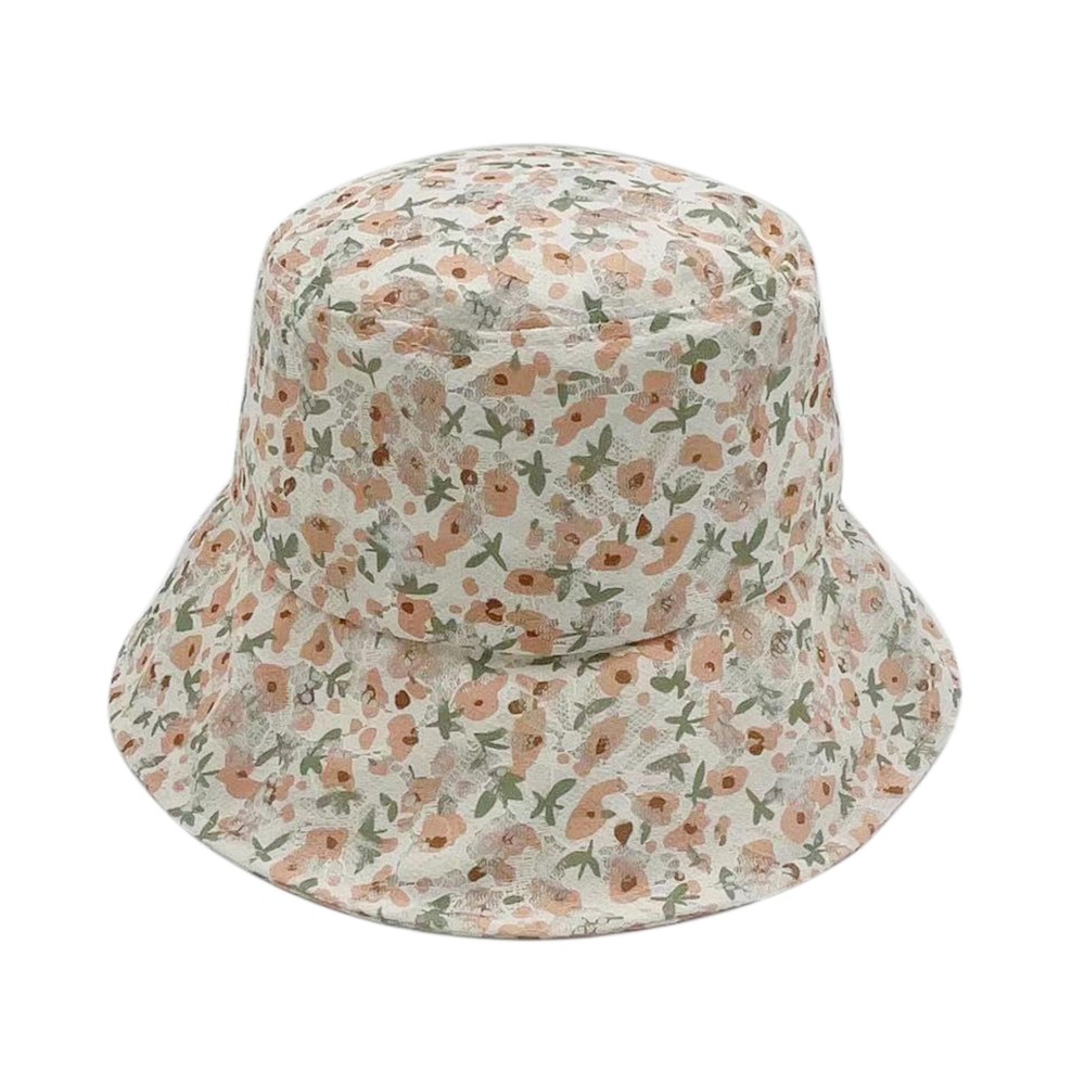 Do Everything In Love Flower Bucket Hat - One Size Fits Most (Drawstring Adjustable) - 100% Polyester view 4