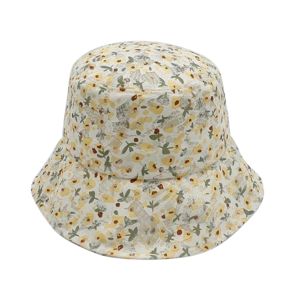 Do Everything In Love Flower Bucket Hat - One Size Fits Most (Drawstring Adjustable) - 100% Polyester view 4