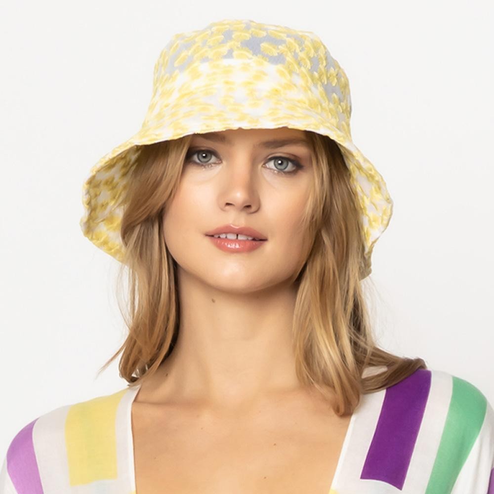 Do Everything In Love Daisy Embroidered Lace Bucket Hat - One Size Fits Most - 100% Polyester view 2