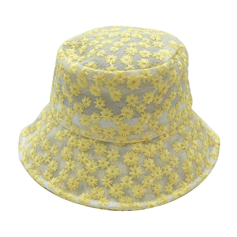 Do Everything In Love Daisy Embroidered Lace Bucket Hat - One Size Fits Most - 100% Polyester view 4