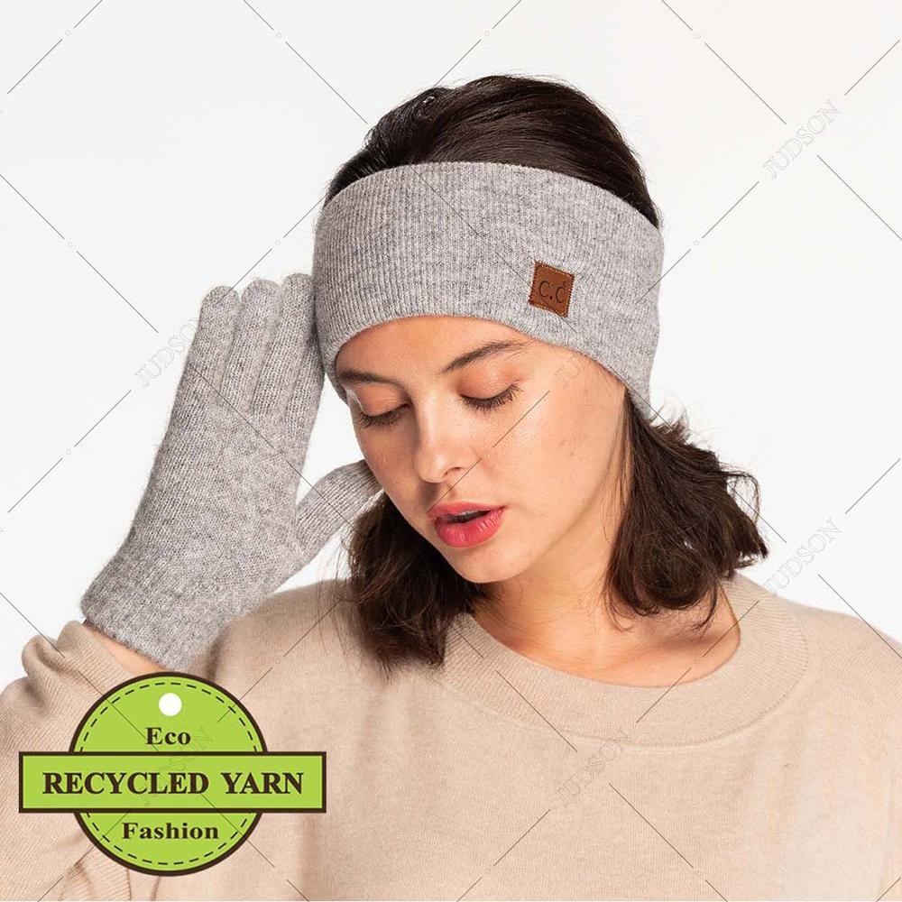 C.C HW-9021 Heather Knit Plain Headwrap - One Size Fits Most - 97% Recycled Polyester / 3% Spandex view 6