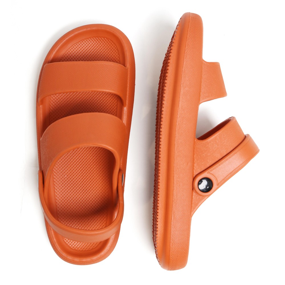 Unisex EVA Super Soft Thick Sole Slide Sandals Featuring Pivoting Heel Straps - Non-slip And Quick Dry - Size S/M fits US Women's 7-8 and Men's 6-7 - Size M/L fits US Women's 9-10 and Men's 8-9 - 100% EVA view 6
