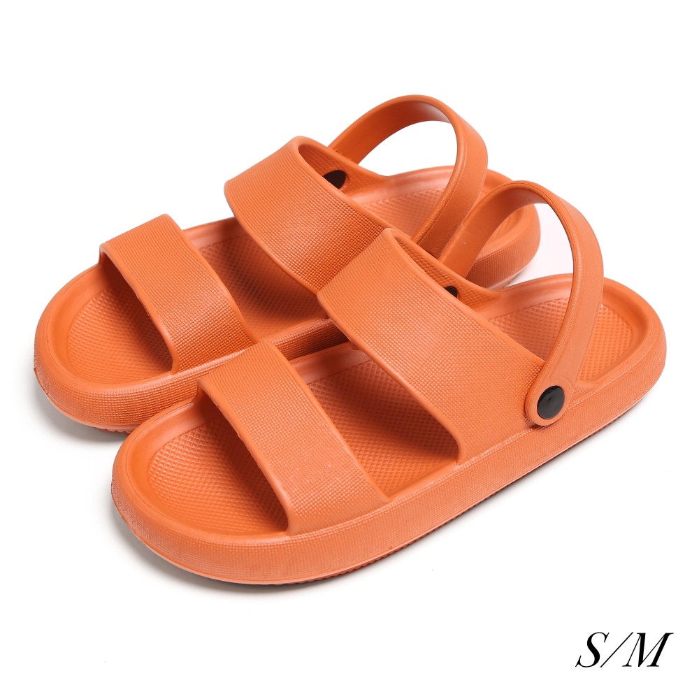 Unisex EVA Super Soft Thick Sole Slide Sandals Featuring Pivoting Heel Straps - Non-slip And Quick Dry - Size S/M fits US Women's 7-8 and Men's 6-7 - Size M/L fits US Women's 9-10 and Men's 8-9 - 100% EVA view 2