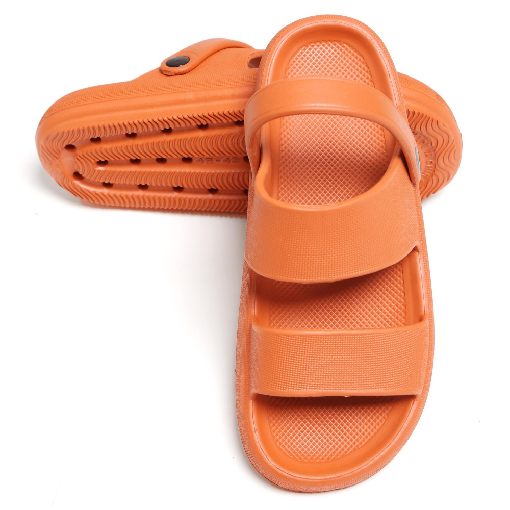 Unisex EVA Super Soft Thick Sole Slide Sandals Featuring Pivoting Heel Straps - Non-slip And Quick Dry - Size S/M fits US Women's 7-8 and Men's 6-7 - Size M/L fits US Women's 9-10 and Men's 8-9 - 100% EVA view 4