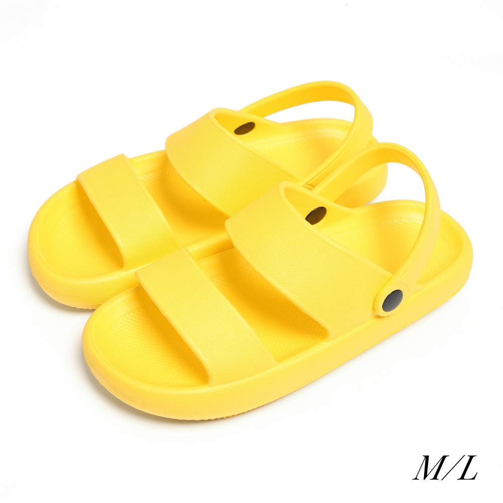 Unisex Cloud Sole Slide Sandals Featuring Pivoting Heel Straps - Non-slip And Quick Dry - Super Soft Thick Sole Reduces The Pressure of Walking - Size S/M fits US Women's 7-8 and Men's 6-7 - Size M/L fits US Women's 9-10 and Men's 8-9 - 100% EVA view 2