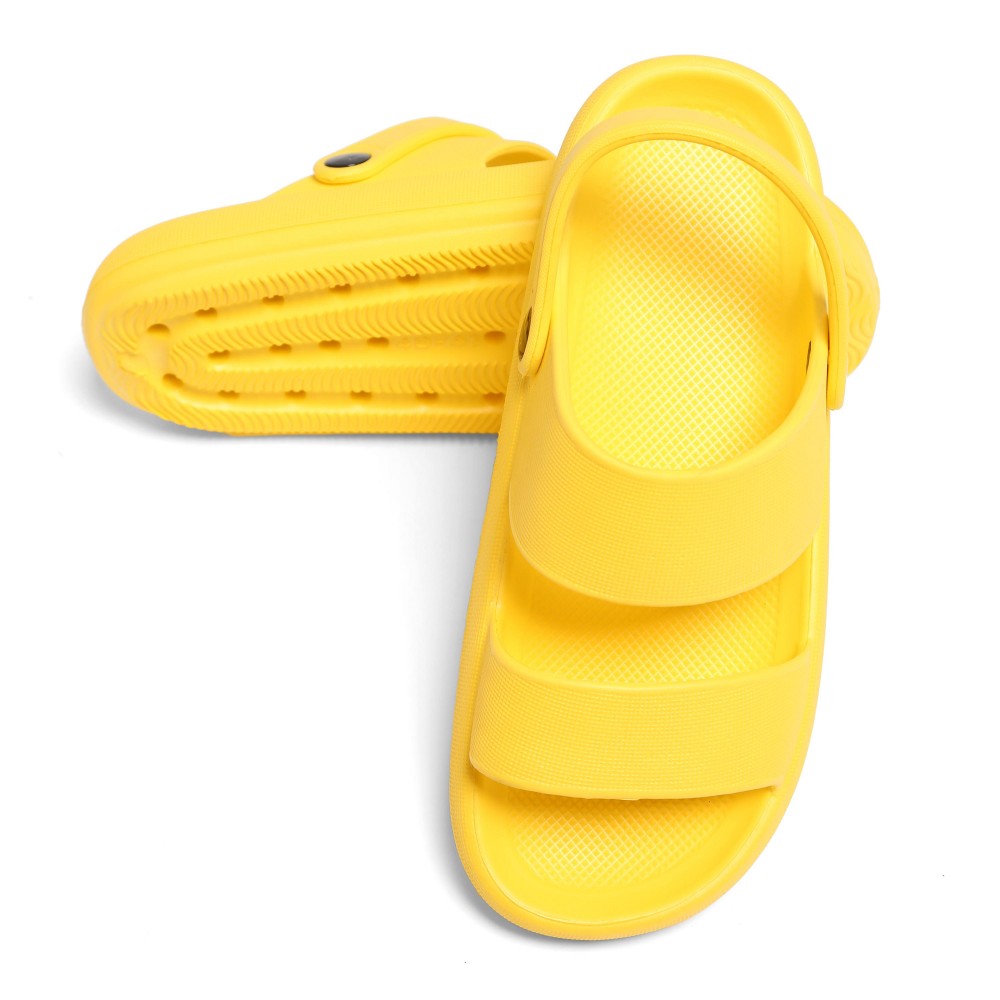 Unisex EVA Super Soft Thick Sole Slide Sandals Featuring Pivoting Heel Straps - Non-slip And Quick Dry - Size S/M fits US Women's 7-8 and Men's 6-7 - Size M/L fits US Women's 9-10 and Men's 8-9 - 100% EVA view 4