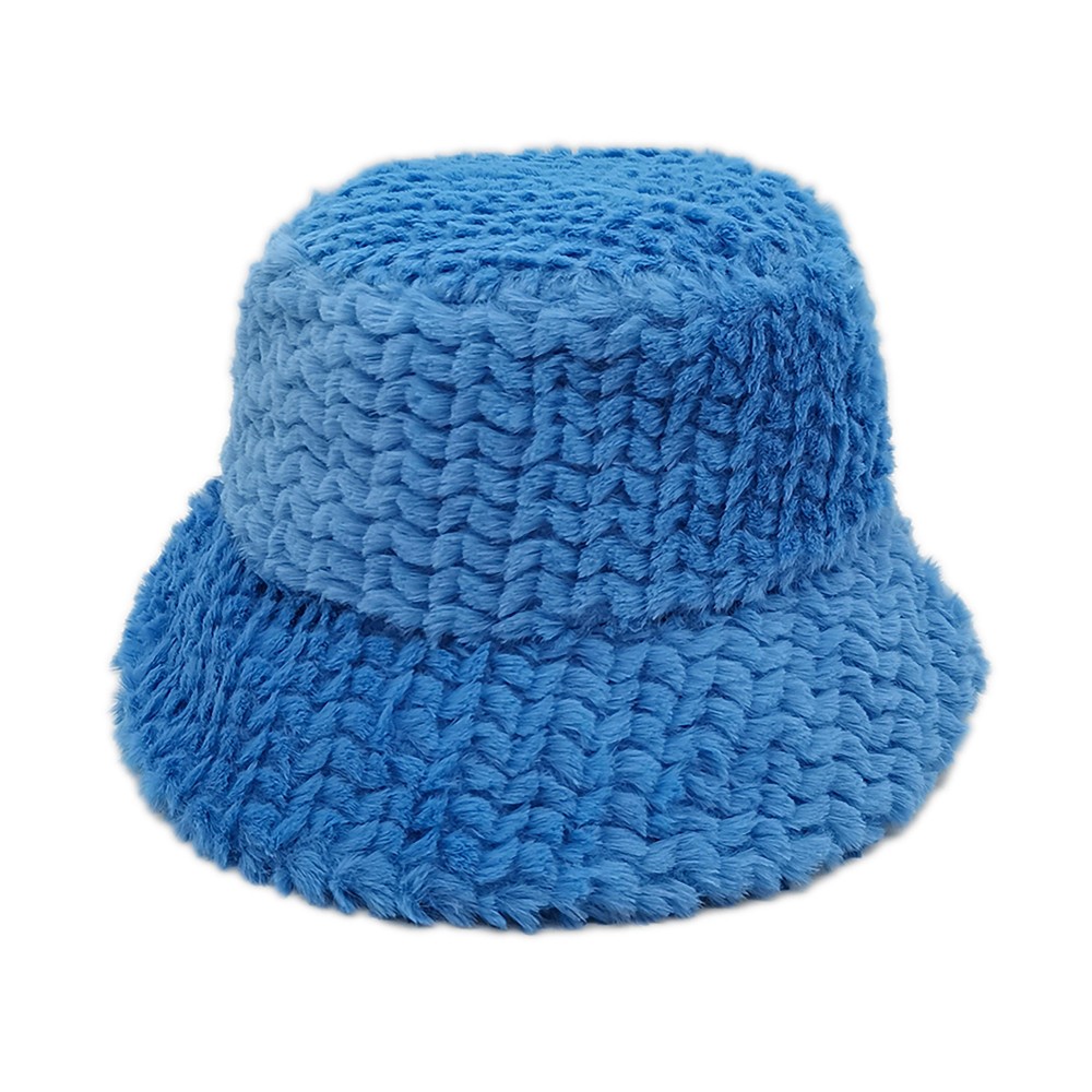 Do Everything In Love Textured Faux Fur Bucket Hat - One Size Fits Most - Lined Hat With Adjustable Drawstring - 100% Polyester 7 view 2