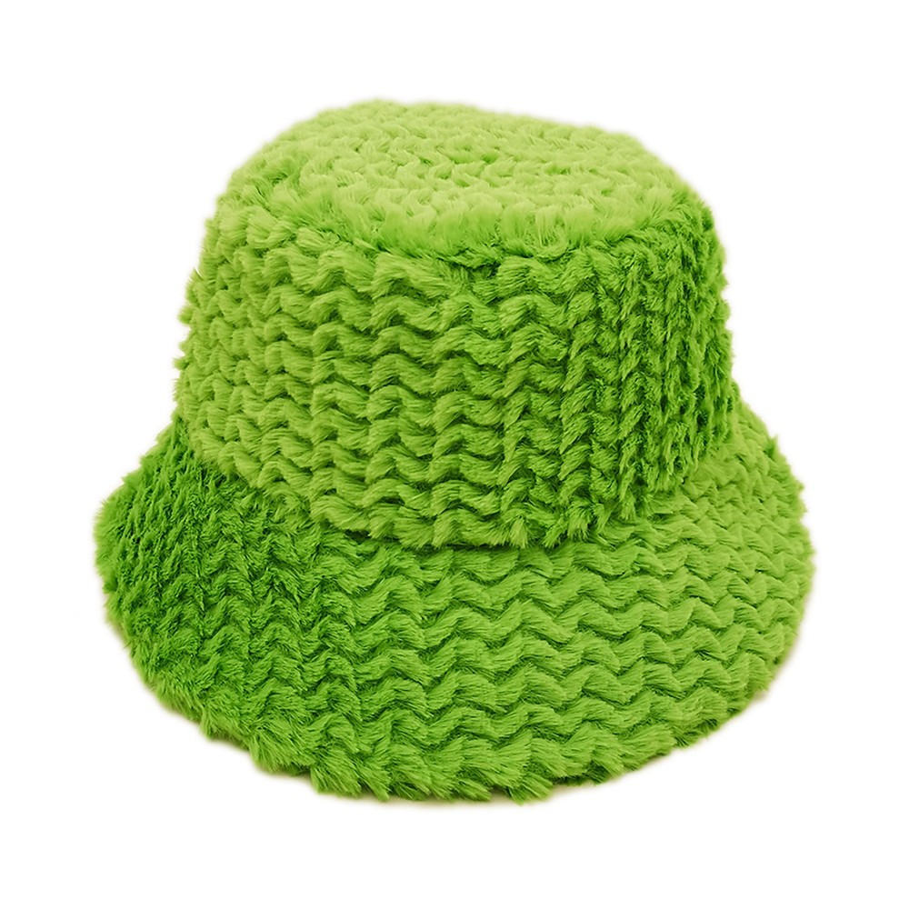 Do Everything In Love Textured Faux Fur Bucket Hat - One Size Fits Most - Lined Hat With Adjustable Drawstring - 100% Polyester 7 view 4