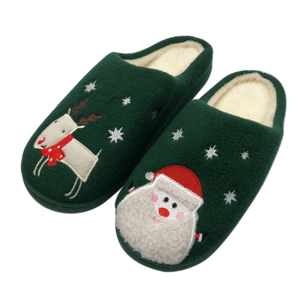 Do Everything In Love Santa/Reindeer Slipper Multipack of 6 - Set of 6: 1 S(6-7) 4 M(8-9) 1 L (10-11) - Rubber Bottom - 100% Polyester view 2