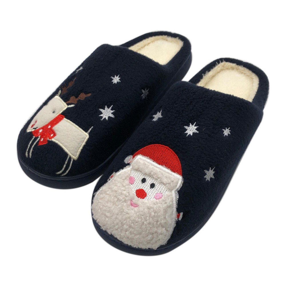 Do Everything In Love Santa/Reindeer Slipper Multipack of 6 - Set of 6: 1 S(6-7) 4 M(8-9) 1 L (10-11) - Rubber Bottom - 100% Polyester view 2