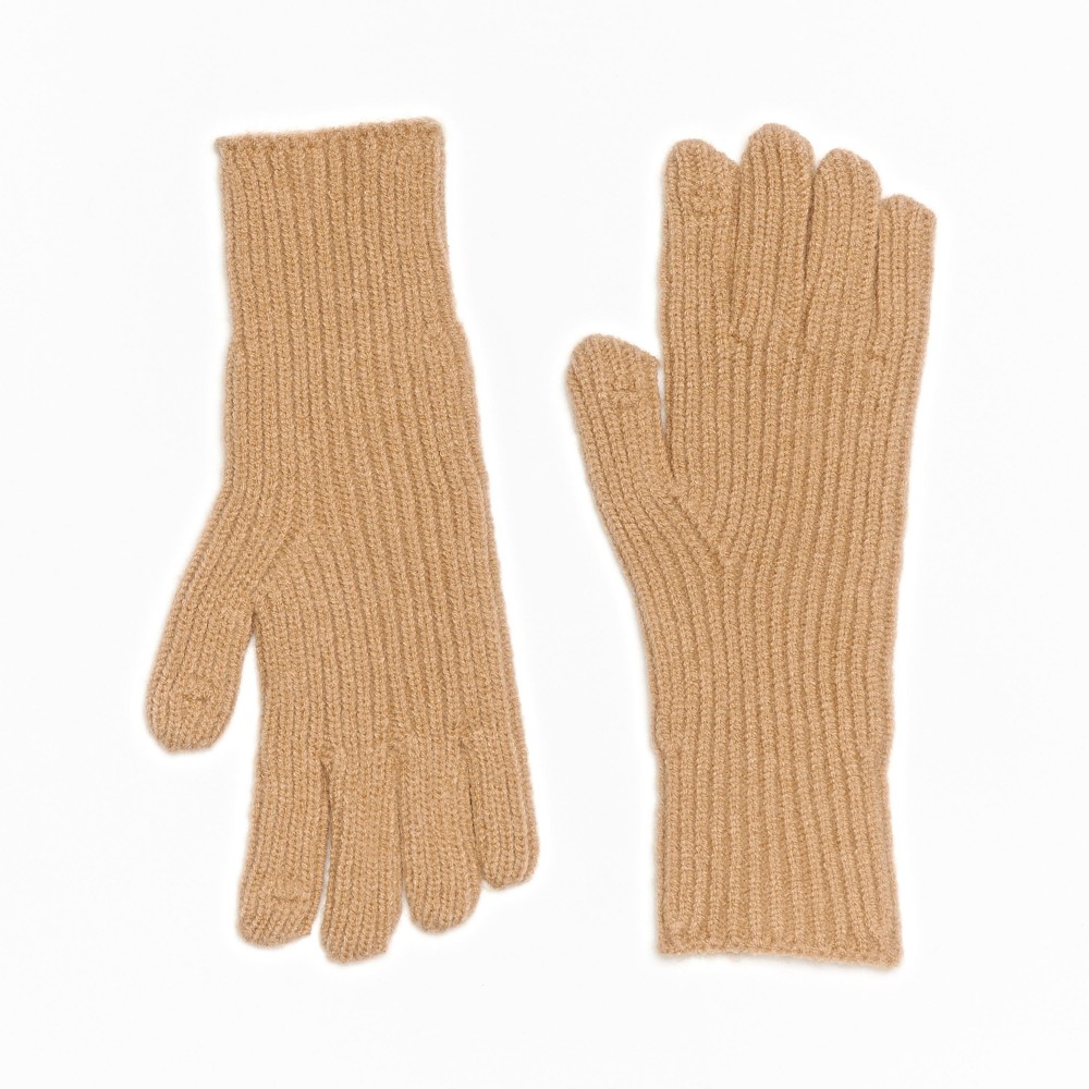 Solid Knit Cashmere Blend Gloves - One Size - 90% Polyester / 10% Cashmere view 2