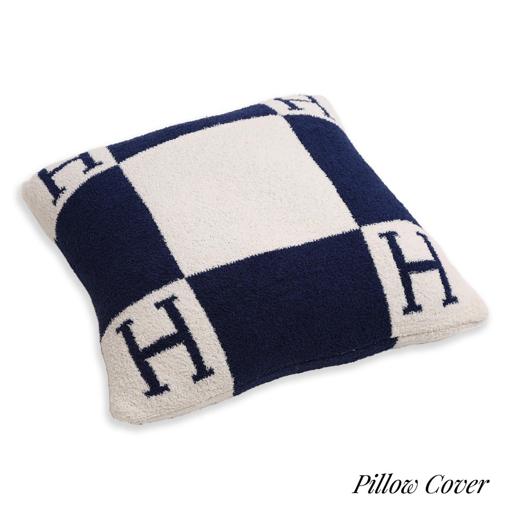 H Print ComfyLuxe Pillow Cover. - Approximately 18" W x 18" L - 100% Poly Microfiber - Extra Plush and Cozy *** Pillow Not Included view 2