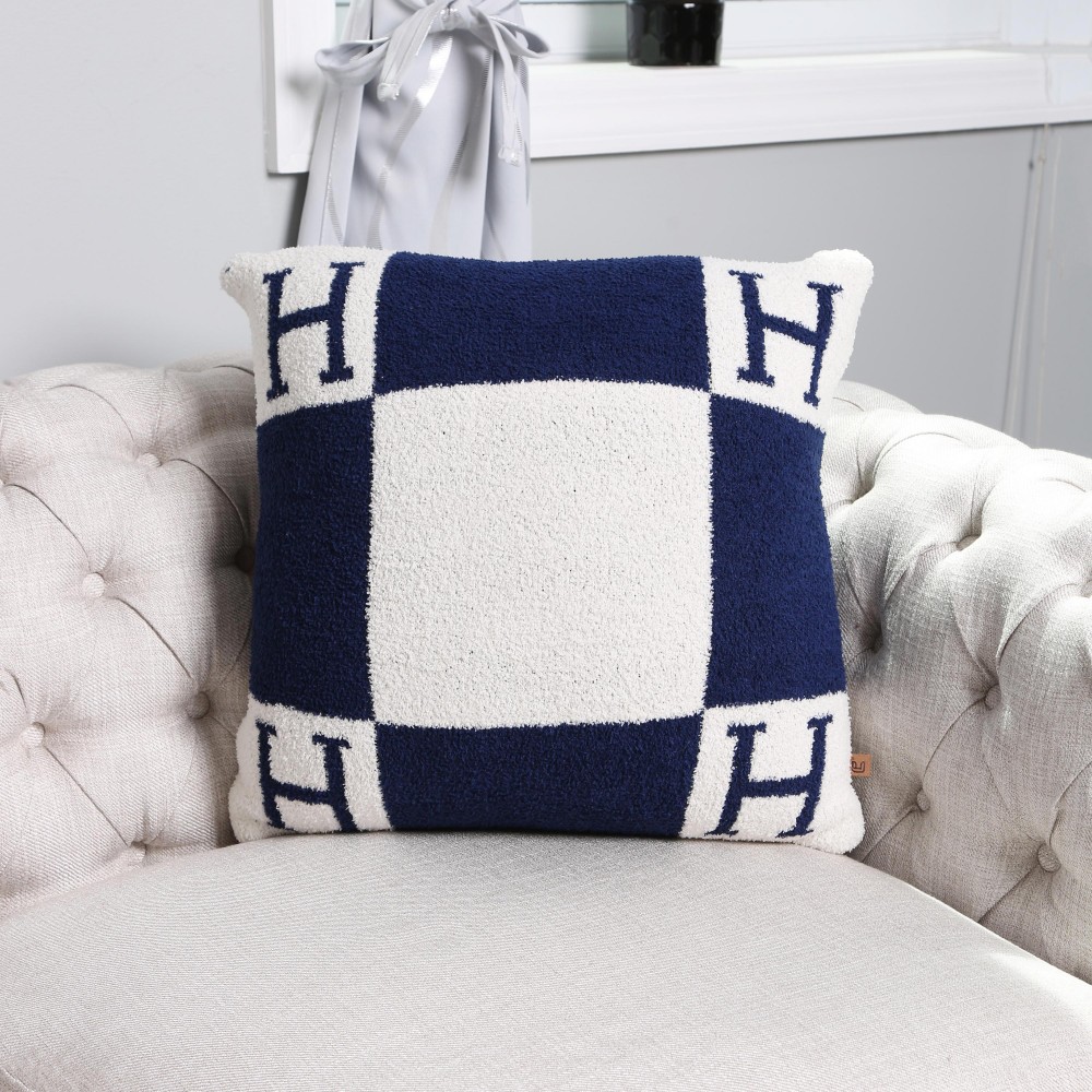 H Print ComfyLuxe Pillow Cover. - Approximately 18" W x 18" L - 100% Poly Microfiber - Extra Plush and Cozy *** Pillow Not Included view 4