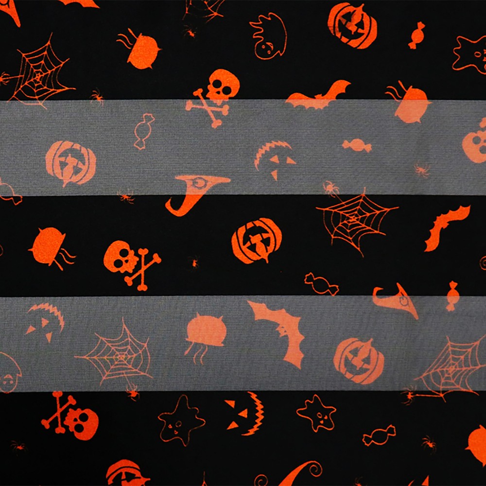 Halloween Printed Satin Scarf - 100% Polyester - Approximately 58" L x 13.5" W view 2