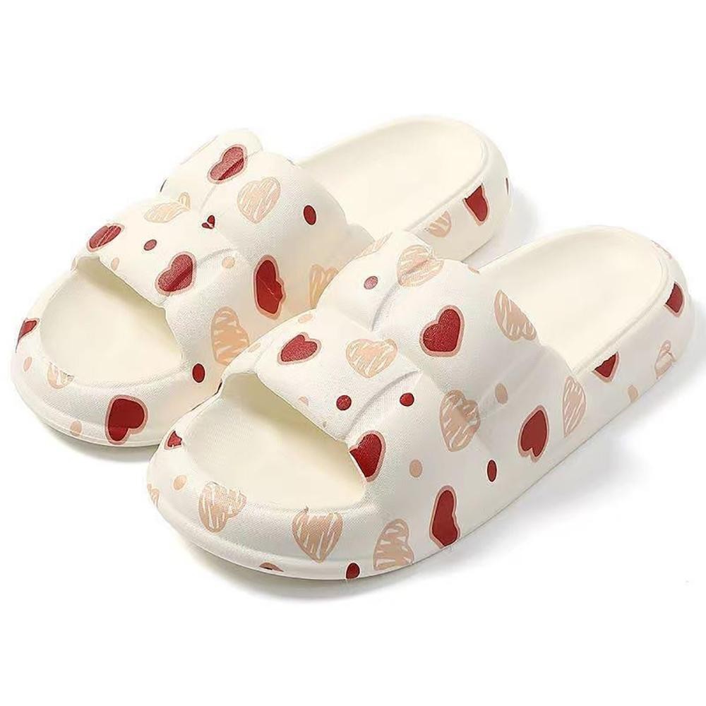 Heart Print EVA Pillow Slides - S: 5-6 / M: 7-8 / L: 9-10 view 2