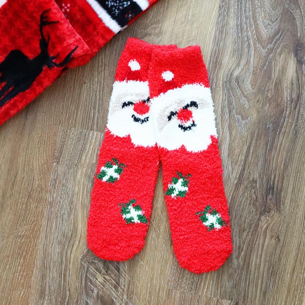 Soft Christmas Character Knit Mini-Crew Socks - One Size Fits Most (Size 6-11) - Assorted Colors - 100% Poly Microfiber view 4