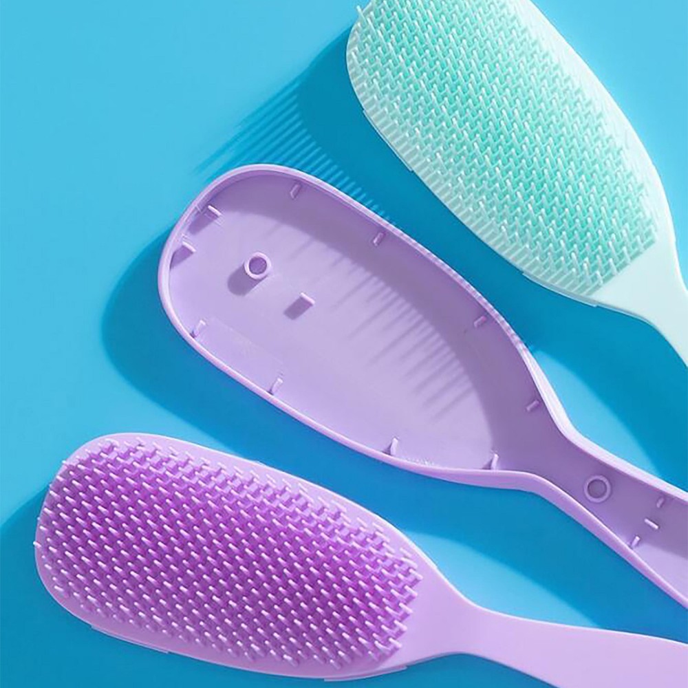 Detangling Anti-Slip Hair Brush - Soft Bristles With Flex - Wet or Dry Use - Approximately 9"L X 2.5"W view 4