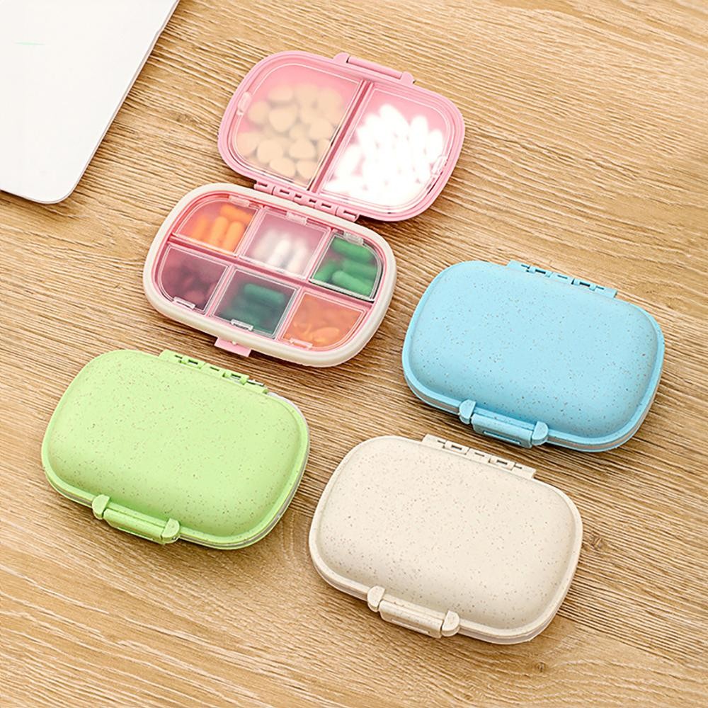Speckled Eight Compartment Travel Case - Hinge Snap Closure Lid - Snap Closure Compartments - 2 Large / 6 Medium Separate Compartments - Approximately 4.5"W X 3"T X1.5"D view 4