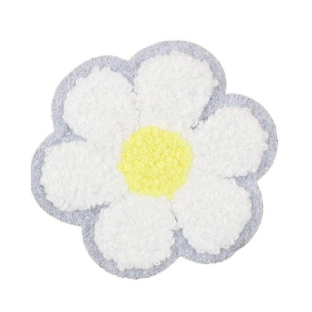 Chenille Flower Patch - Approximately 2.5"L - Iron-On / Sew-On Application view 2