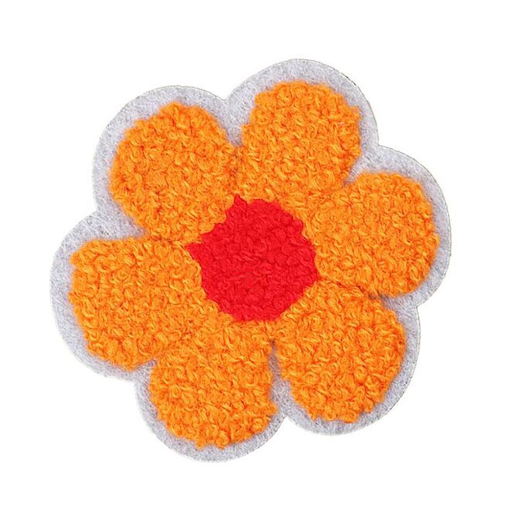 Chenille Flower Patch - Approximately 2.5"L - Iron-On / Sew-On Application view 2