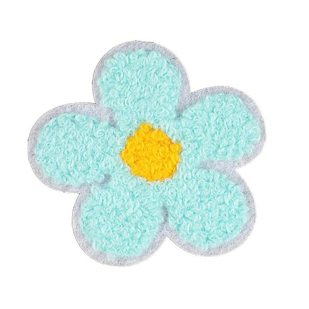 Chenille Flower Patch - Approximately 2.5"L - Iron-On / Sew-On Application view 2
