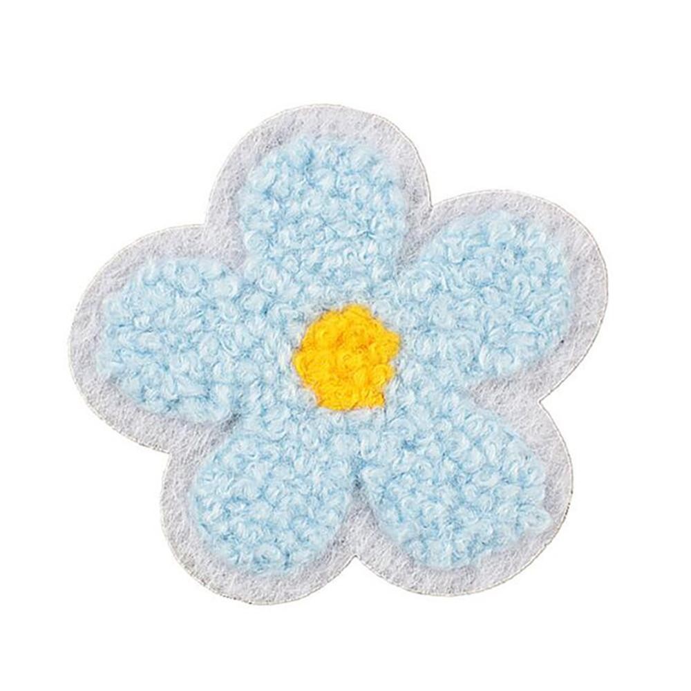 Chenille Flower Patch - Approximately 2"L - Iron-On / Sew-On Application view 2