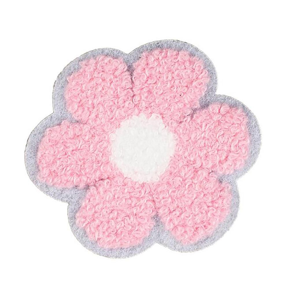 Chenille Flower Patch - Approximately 2.5"L - Iron-On / Sew-On Application view 2