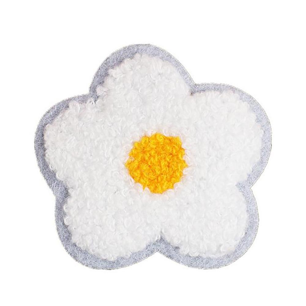 Chenille Flower Patch - Approximately 2.5"L - Iron-On / Sew-On Application view 2
