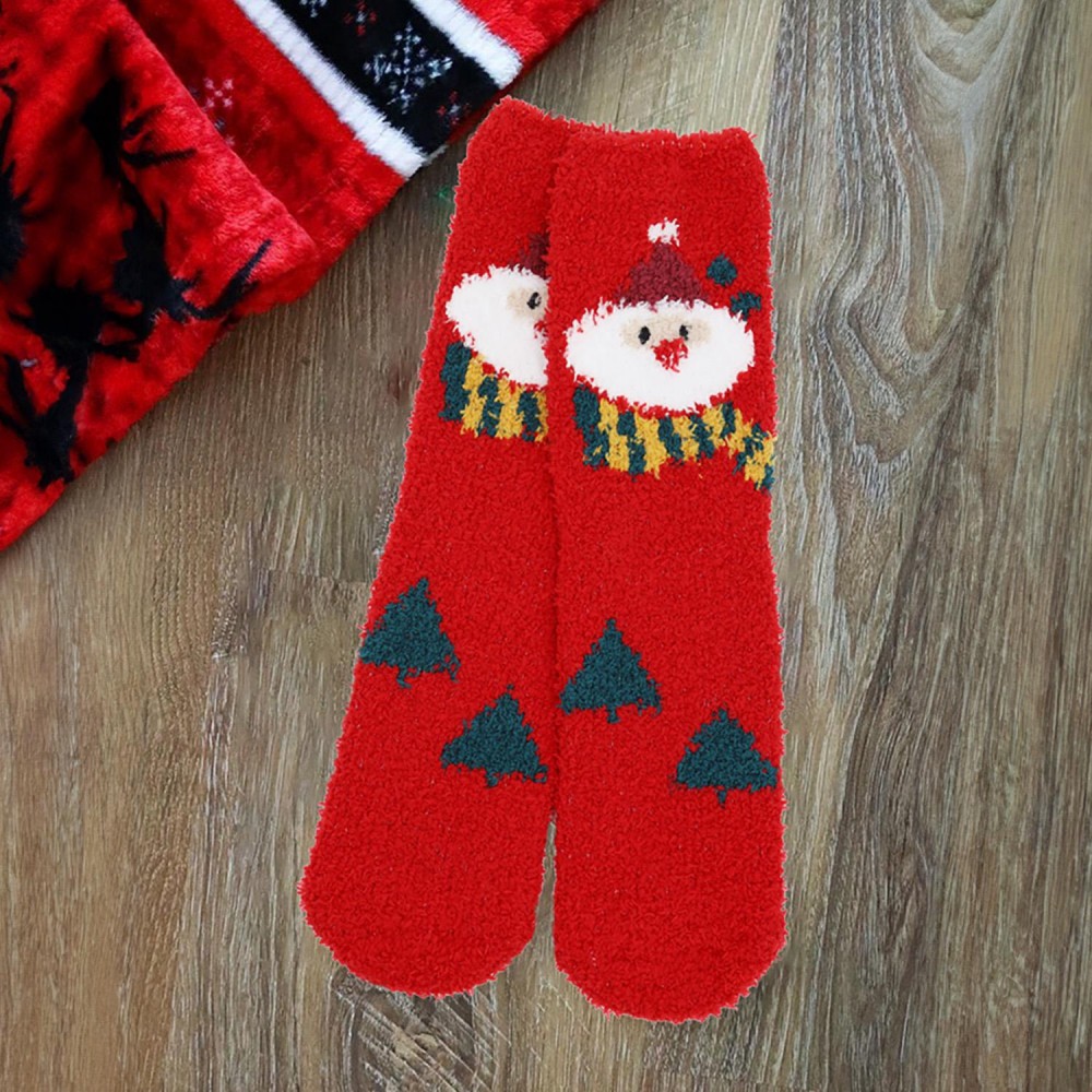 Soft Christmas Knit Crew Socks (12-Pack) - One Size Fits Most (Sizes 6-11) - Assorted Colors/Designs - 100% Polyester Pack Breakdown: Assorted-12 view 4