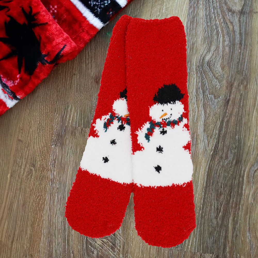 Soft Christmas Knit Crew Socks (12-Pack) - One Size Fits Most (Sizes 6-11) - Assorted Colors/Designs - 100% Polyester Pack Breakdown: Assorted-12 view 6