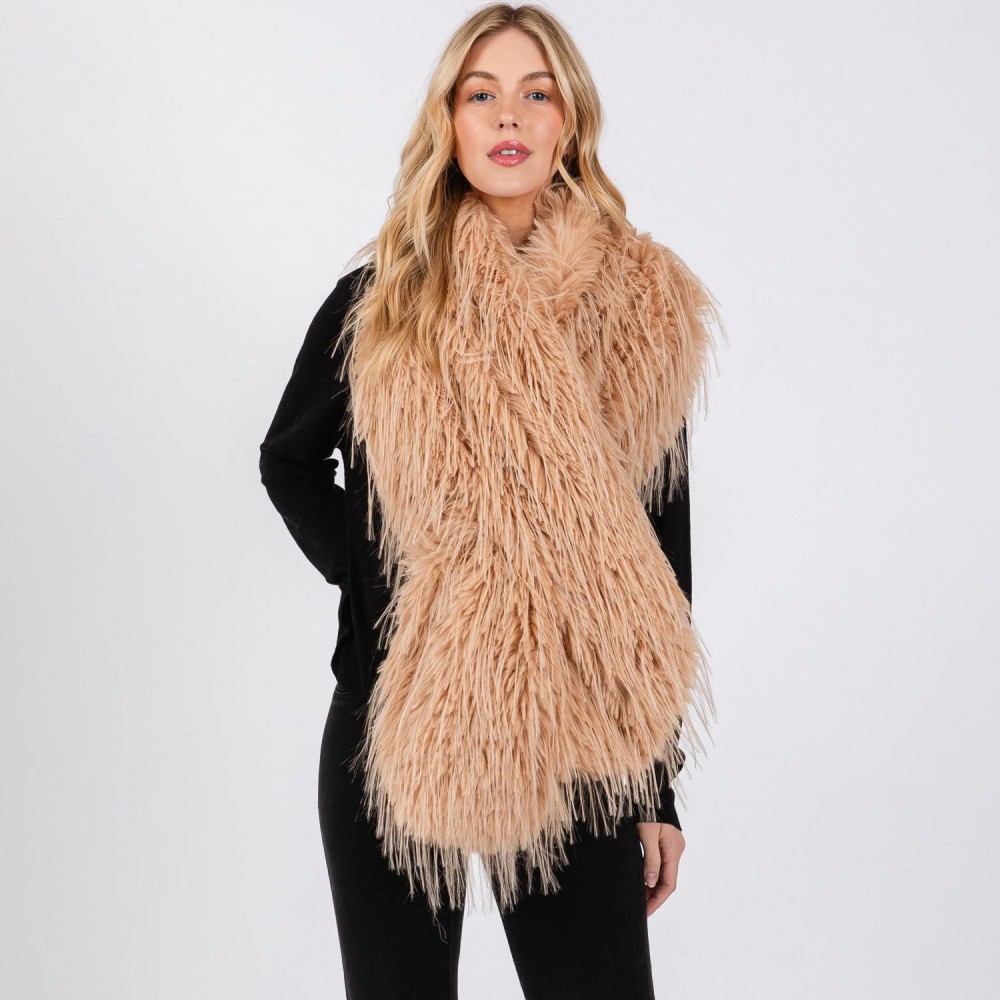 Faux Fur Shawl - One Size Fits Most (0-14) - 100%Polyester view 4
