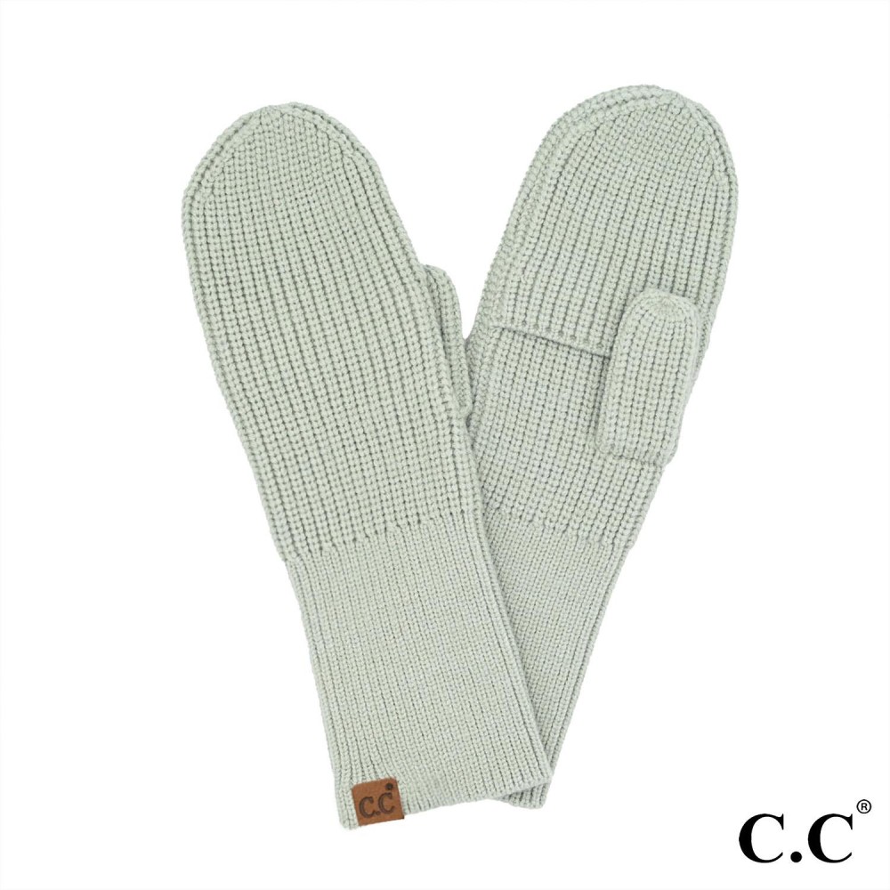 C.C MTC-0078 Convertible Mitten With Open Slit - One Size Fits Most - 48% Viscose / 25% Polyester / 27% Nylon view 2