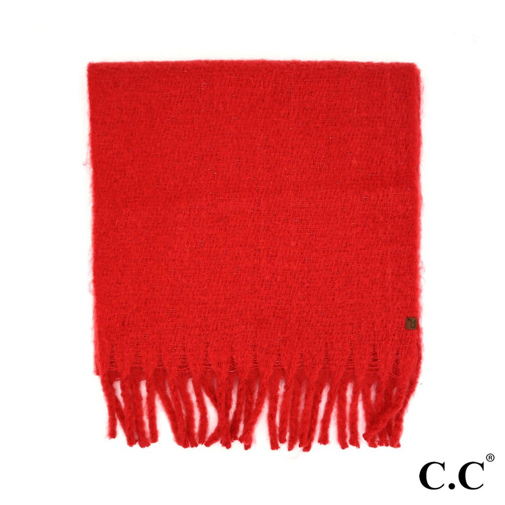 C.C SFC001 Solid Woven Scarf With Lurex - Approximately 86" L x 18" W - 100% Polyester view 2