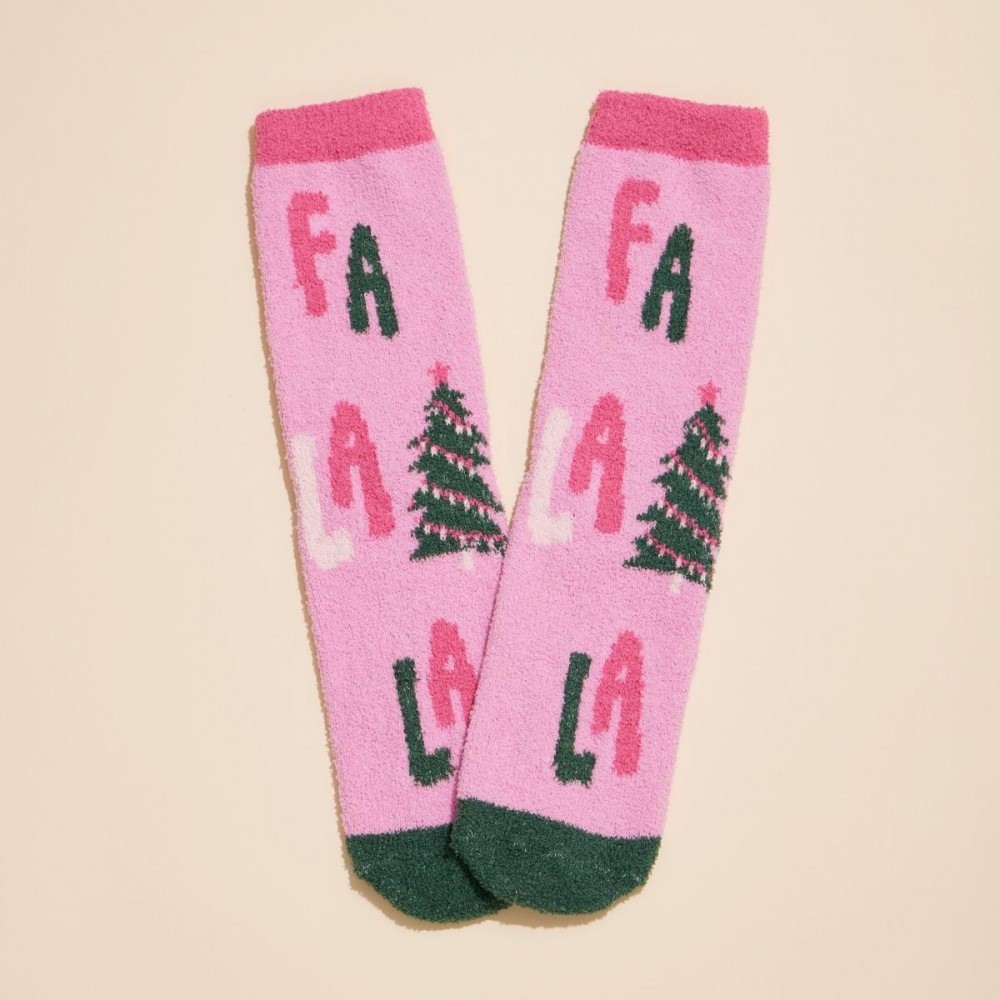 Soft Knit Christmas Socks (4-Pack) - One Size Fits Most (5-10) - 100% Microfiber Polyester view 6