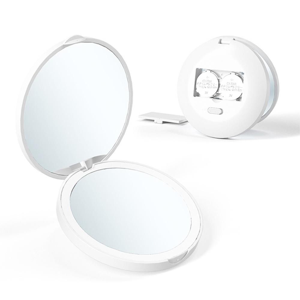 LED Compact Make Up Mirror - Magnification - Battery Powered - Approximately 3" D view 2